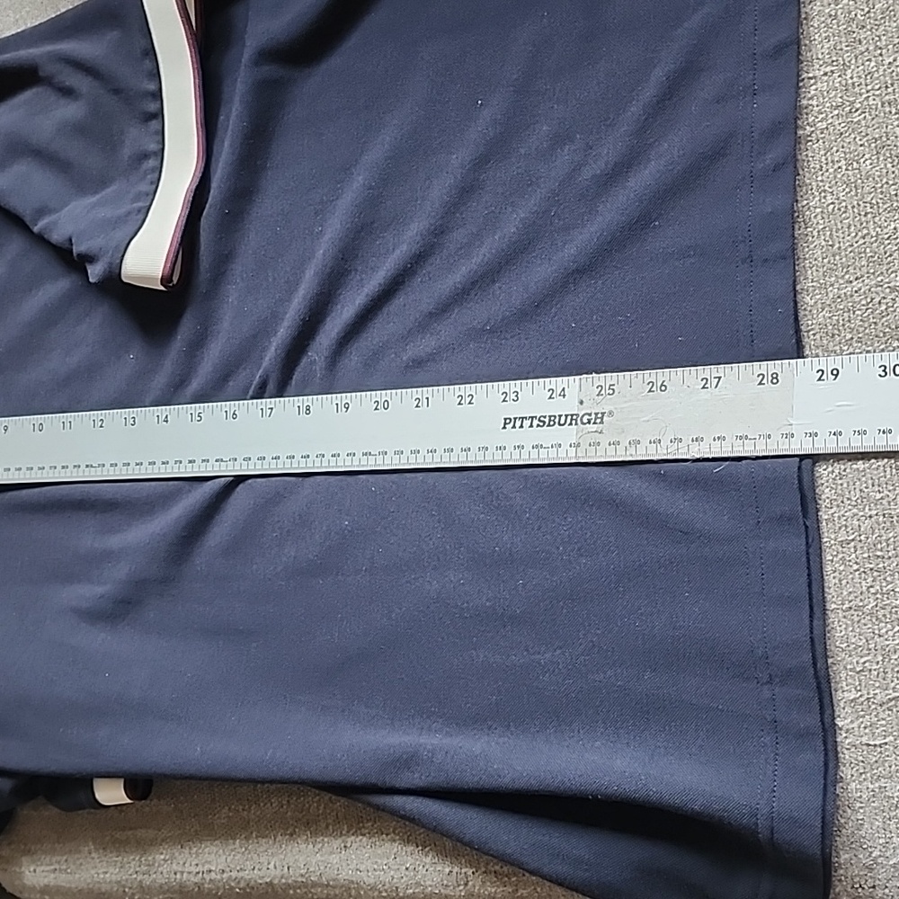 Valentino Rudy Navy Polo Shirt | Vintage Retro Collar | Men’s - Picture 10 of 11